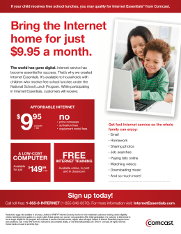 Bring the Internet home for just $9.95 a month.