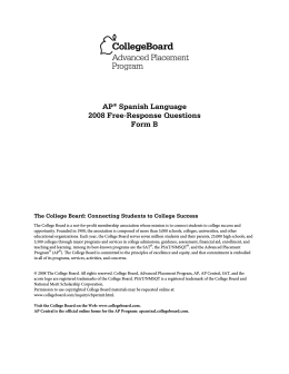 AP® Spanish Language 2008 Free-Response