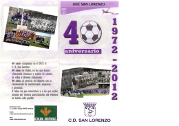 boceto folleto 40 aniversario san lorenzo 2012