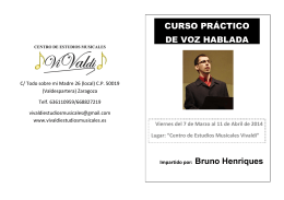curso práctico de voz hablada - Centro de Estudios Musicales Vivaldi