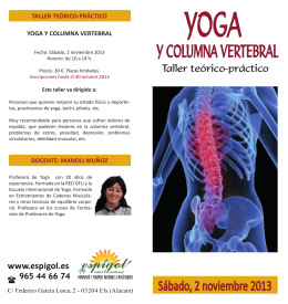 folleto taller yoga y columna vertebral 2013