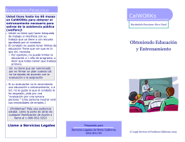Education and Training Through CalWORKs (Spanish)