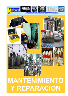 folleto mantenimiento - Servicios Eléctricos S.H.