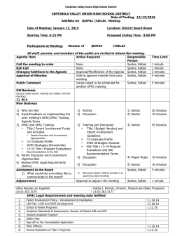 Agenda DPAC Jan12EngSpan - Centinela Valley Union High