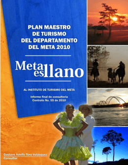 Plan Maestro de Turismo del Departamento del Meta 2010