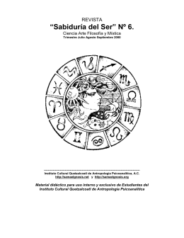 La Sabiduría del Ser 06 - Instituto Cultural Quetzalcoatl