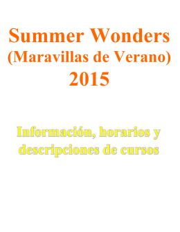 (maravillas de verano) 2015 - Woodland School District 50