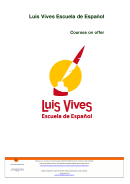Luis Vives Escuela de Español, Madrid - Folleto