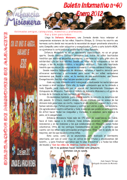 nº 40 - enero 2012 - Misiones Albacete