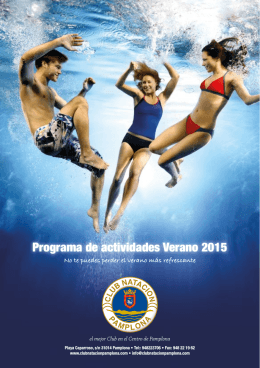 Programa de actividades Verano 2015