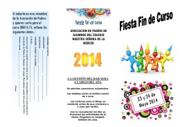 folleto fiesta fin de curso 2013