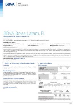 Informe semestral - BBVA Asset Management