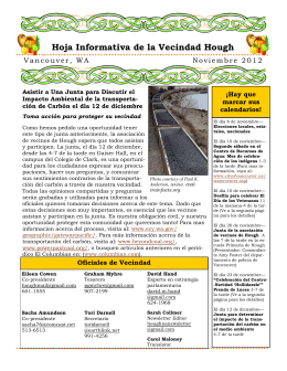 Hough Newsletter November 2012 Spanish.pub