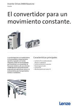 Folleto Inverter Drives 8400 BaseLine