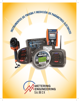 Folleto medidores - Metering Engineering SA de CV