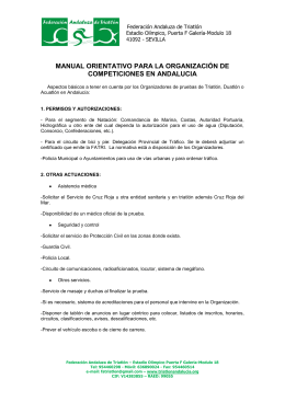 Manual de Organizadores - Federación Andaluza de Triatlón