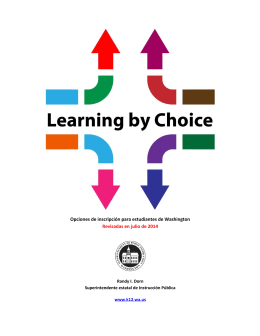 Learning by Choice - Office of Superintendent of Public Instruction