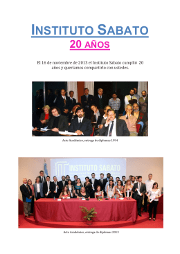 20 años - Instituto Sabato