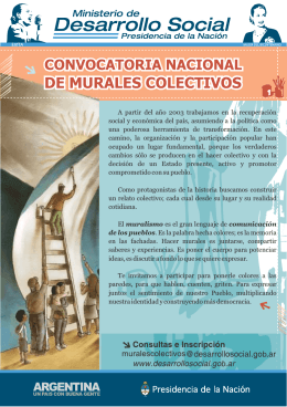 Convocatoria Nacional de Murales Colectivos (folleto)