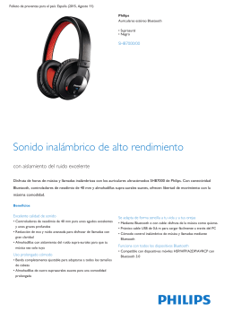 Product Leaflet: Auriculares estéreo Bluetooth negros supra