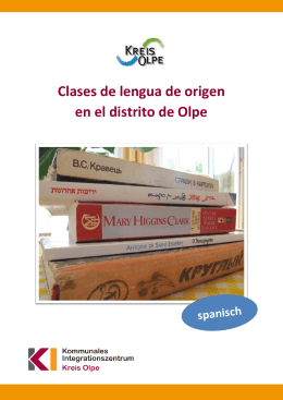 Clases de lengua de origen en el distrito de Olpe