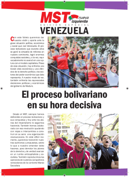 Folleto del MST (A) sobre Venezuela Feb 2014