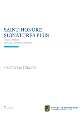 SH Signatures Plus - prospectus complet esp - 2011