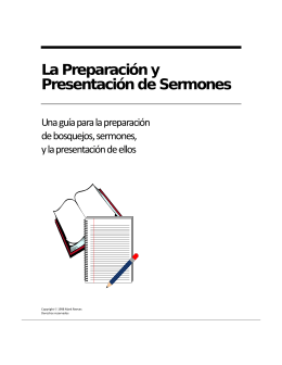 La Preparación y Presentación de Sermones