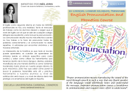 folleto curso pronunciación - Escuela Universitaria Cardenal