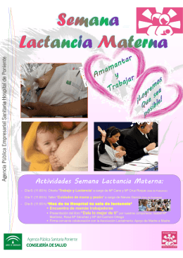 POSTER SEMANA LACTANCIA MATERNA Poniente 2014 folleto