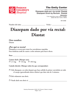 Diazepam Given By Rectum - Diastat