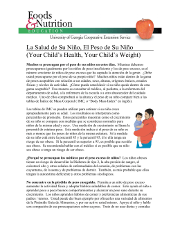 La Salud de Su Niño, El Peso de Su Niño (Your Child`s Health, Your