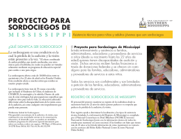 proyecto para sordociegos de - The University of Southern Mississippi
