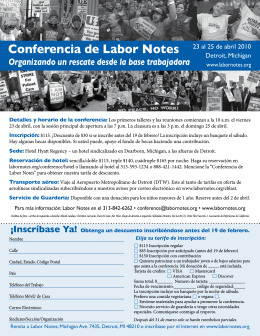 Conferencia de Labor Notes 23 al 25 de abril 2010