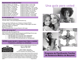 Programa de Planificación Familiar de Asistencia Médica de Maryland