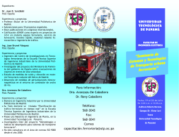 “Seminario de Sistemas y Tecnologías de Transporte urbano