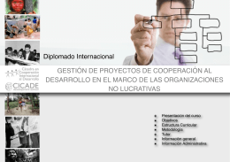 Diplomado Internacional GESTIÓN DE PROYECTOS DE