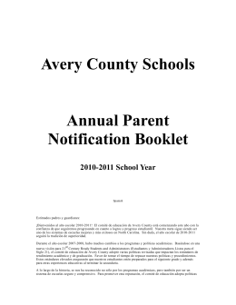 Annual Parent Notification Booklet (Spanish)
