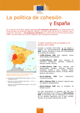 política de cohesión de la UE en España