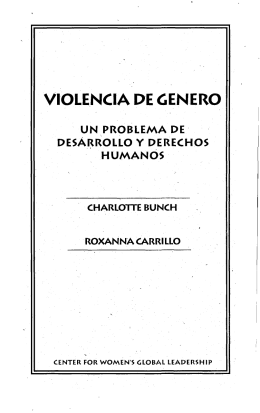 VIOLENCIA DE GENERO - Center for Women`s Global Leadership