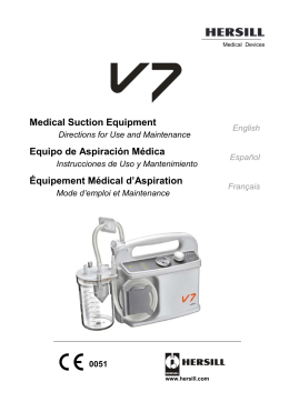 Medical Suction Equipment Equipo de Aspiración