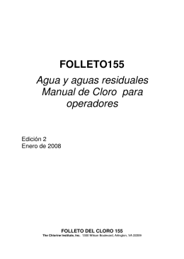 FOLLETO155 Agua y aguas residuales Manual de Cloro