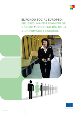 El Fondo Social EuropEo: mujErES, mainStrEaming dE