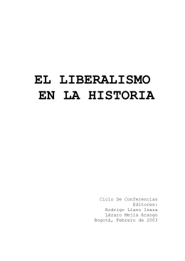 EL LIBERALISMO EN LA HISTORIA