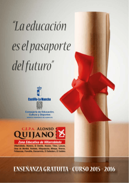 Oferta Educativa - CEPA Alonso Quijano Villarrobledo