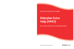 2015 Elderplan Resumen De Beneficios Elderplan Extra Help (HMO)