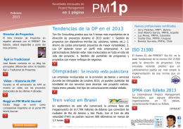 Tendencias de la DP en el 2013 Tren veloz en Brasil ISO 21500