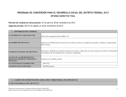 informe de actividades 2013 - Secretaría de Desarrollo Social