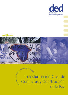 Transformación civil de conflictos y construcción de la paz