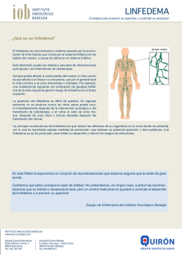 LINFEDEMA - Instituto Oncológico Baselga